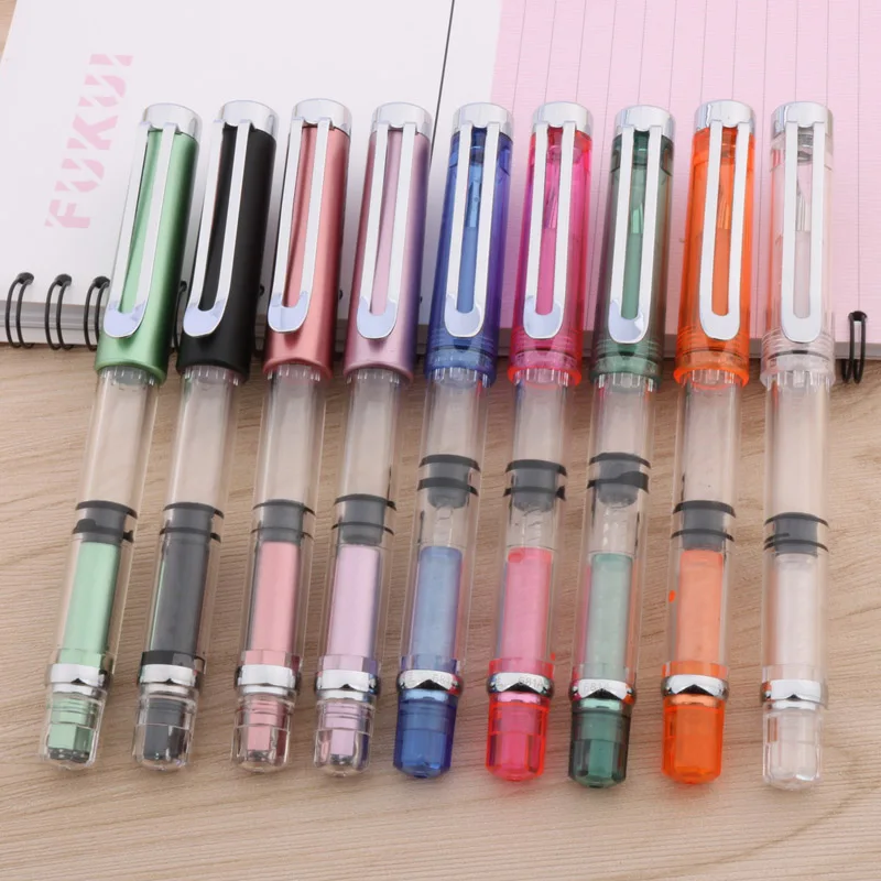 Ручка перьевая высокой емкости подлинный пластиковый поршень модные переносные