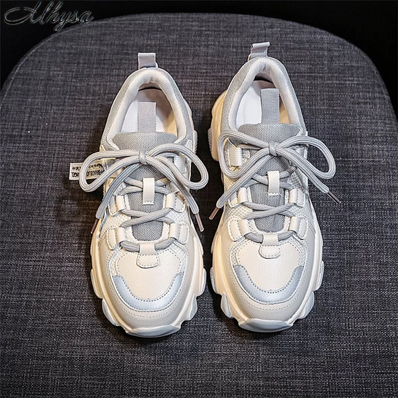 

new women's thick bottom sneakers spring 2020 women's fashion breathable casual shoes vulcanized shoes tenis femininoY263