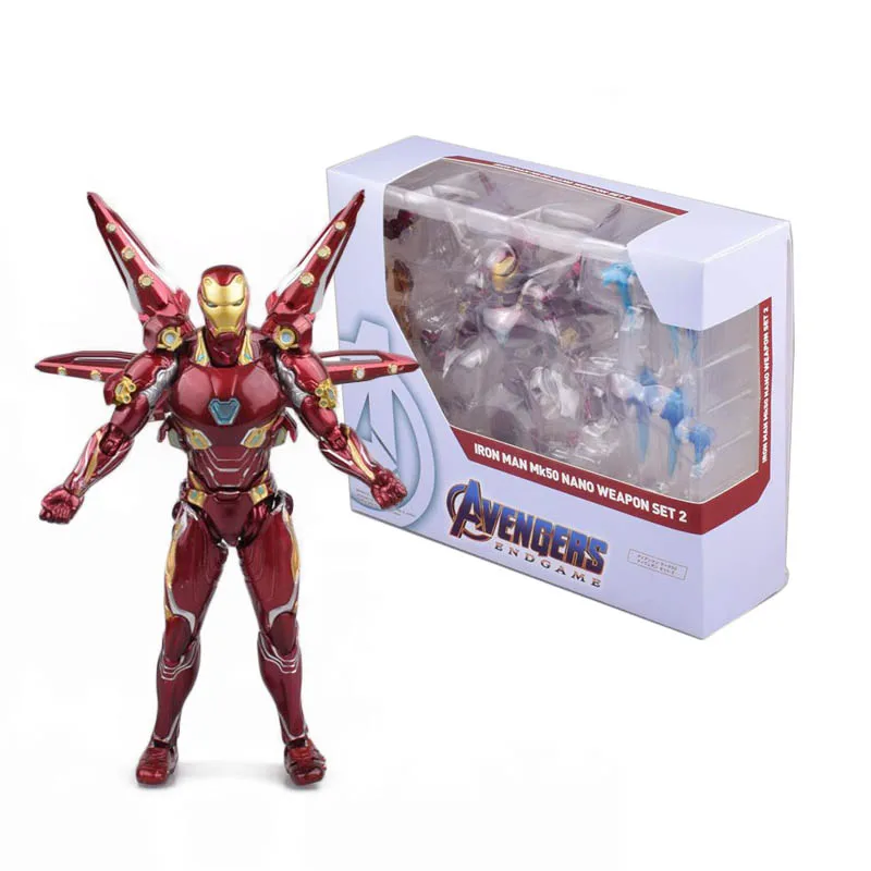 Новые поступления фильм Marvels Мстители 4 эндигра SHF Железный человек MK50 нано набор