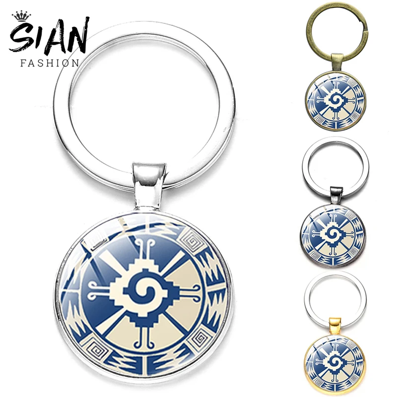 Новинка 2022 российские винтажные брелки из кабошона с художественной печатью Mayan