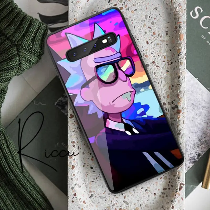 

Cool Cartoon Funny Anime Rick Morty Phone Case Tempered Glass For Samsung S20 Plus S7 S8 S9 S10E Plus Note 8 9 10 Plus A7 2018