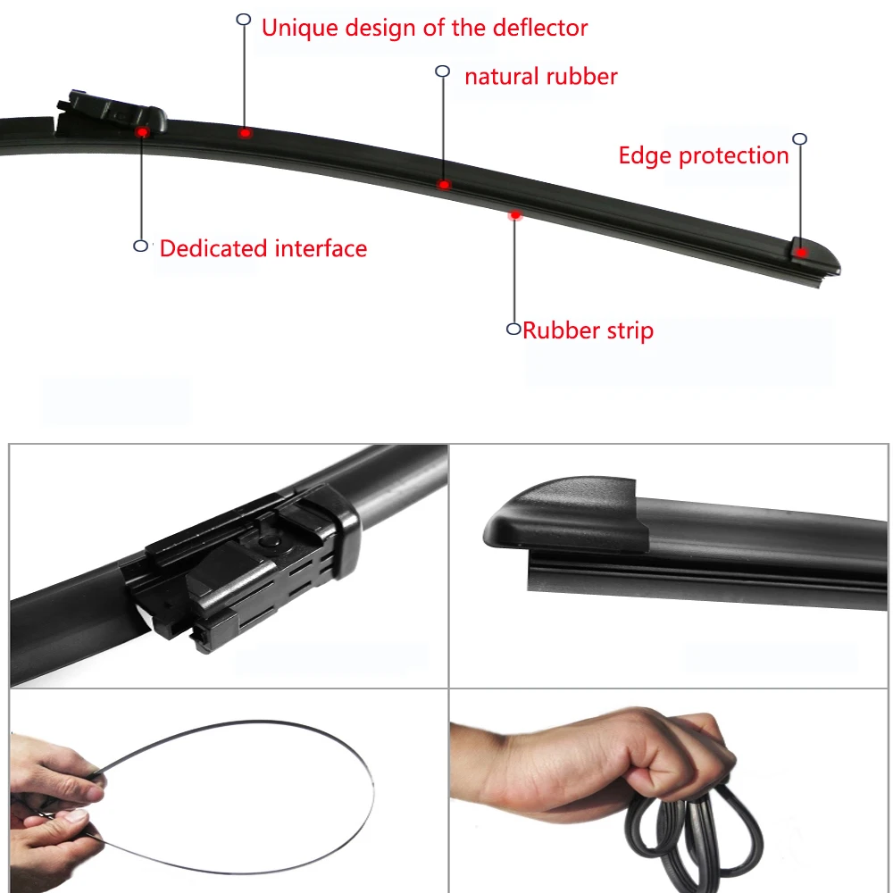 PNSL Щетки стеклоочистителя автомобиля для Hyundai Ioniq Fit Hook Arms 2012 2013 2014 2015 2016 2017 2018 2019 26" и 18" вкл.