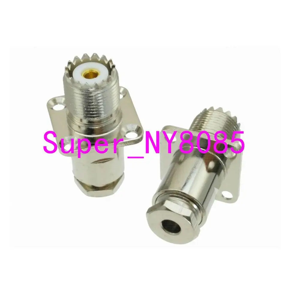 

1pce Connector SO239 UHF female 4-hole 25mm flange clamp RG58 RG142 LMR195 RG400