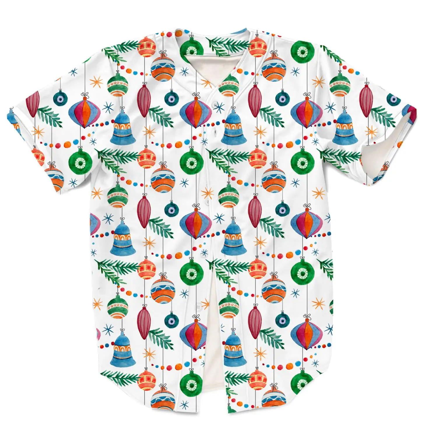 

Real US American Size Ornaments White Bg high quality 3D Sublimation Print Button up Jersey plus size 3xl 4xl 5xl 6xl