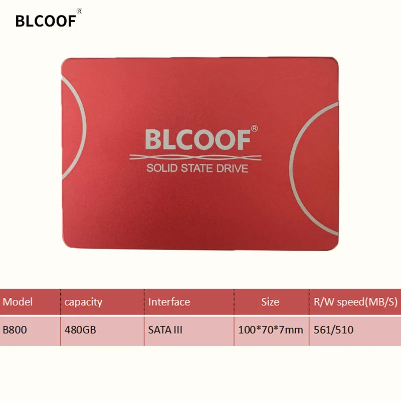 BLCOOF SSD TLC 2.5 inch hdd sata internal solid state 480GB disco duro SSD B800 hard drives disk drives for laptops and desktop
