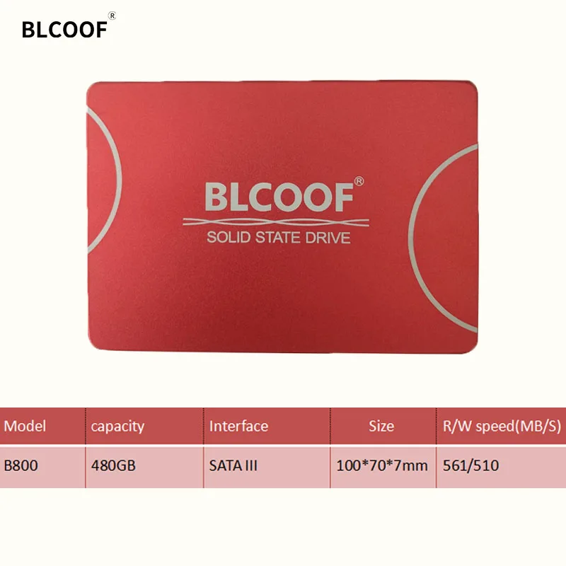 BLCOOF SSD TLC 2.5 inch hdd sata  internal solid state 480GB disco duro SSD B800 hard drives disk drives for laptops and desktop