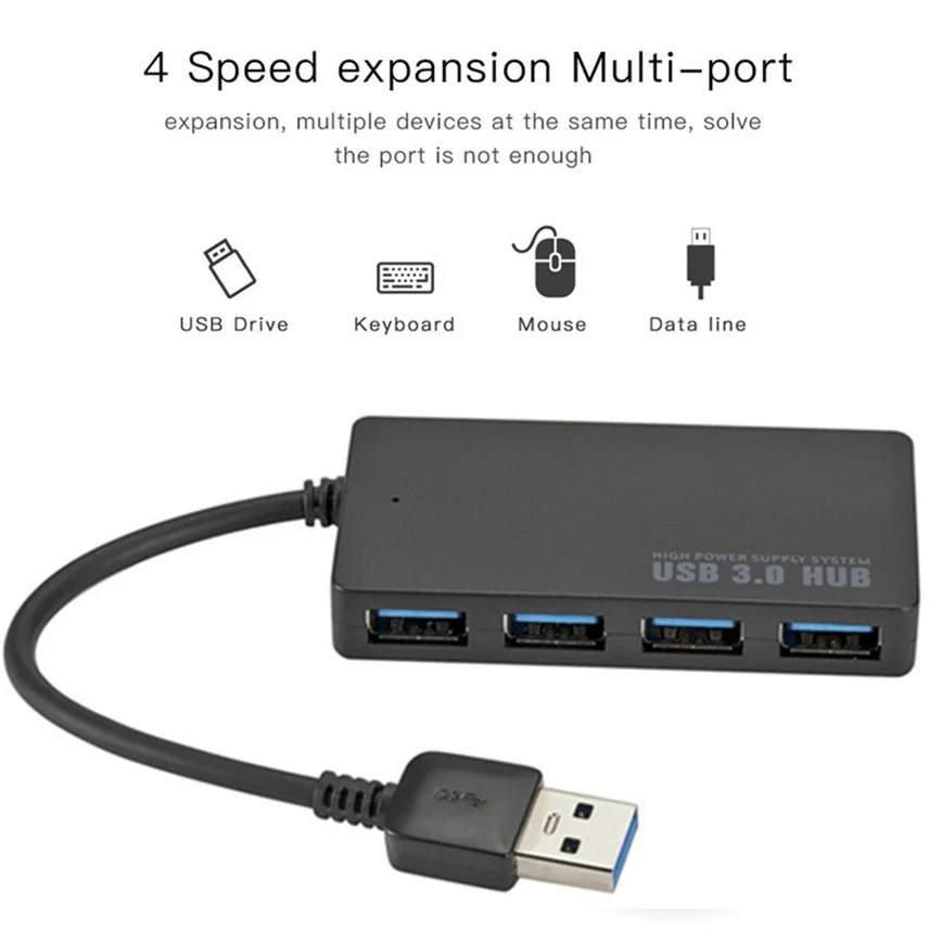 Концентратор USB 3 0 высокоскоростной разветвитель с 4 портами расширитель