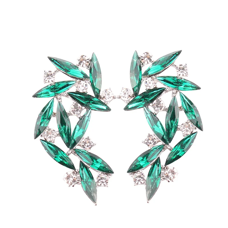 LUBOV красочные серьги-гвоздики с крыльями из бутика кристаллами женские серьги