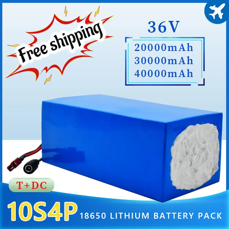 

New Original 36V Battery 10S4P 40Ah 36v 18650 Battery pack 100W 42V 40000mAh for Ebike electric bicycle with BMS 42V