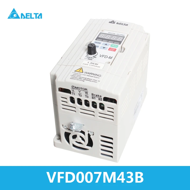 

750W/0.75KW AC Inverter Delta VFD-M 3 Phase In Frequency Converter 3ph 380V Output Motor Speed Controller Converter VFD007M43B