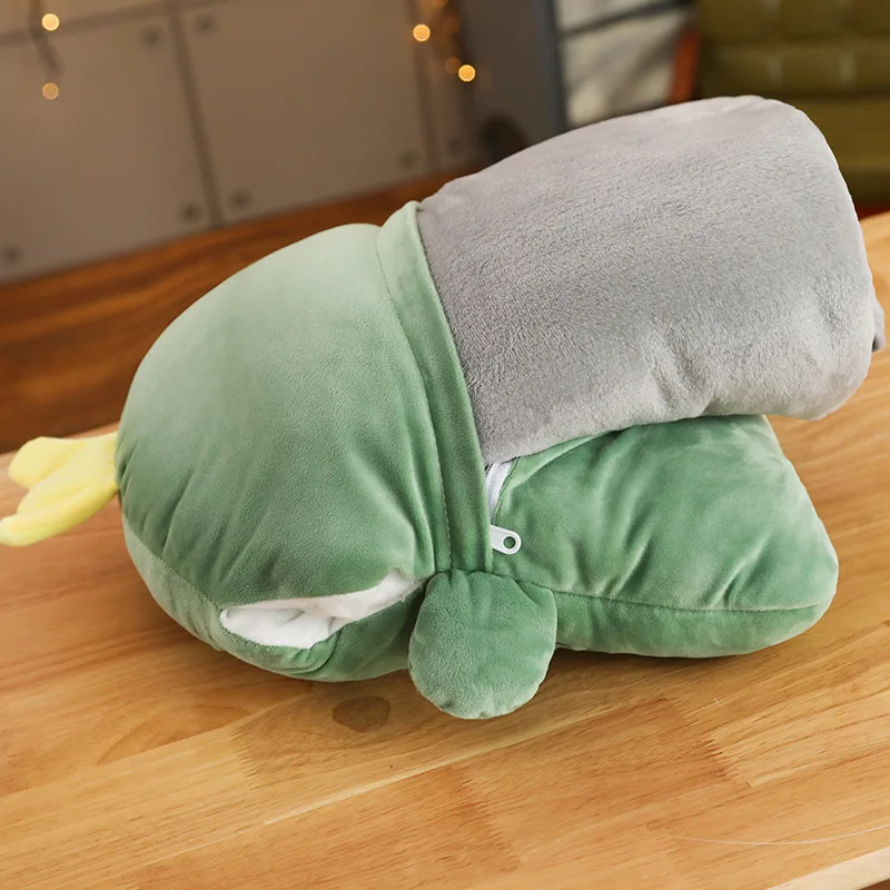 

35cm Cute Unicorn Animals Plants Visible Hand Warmer Plush Pillow With Soft Blanket Stuffed Toys for Children Kids Girls Gifts