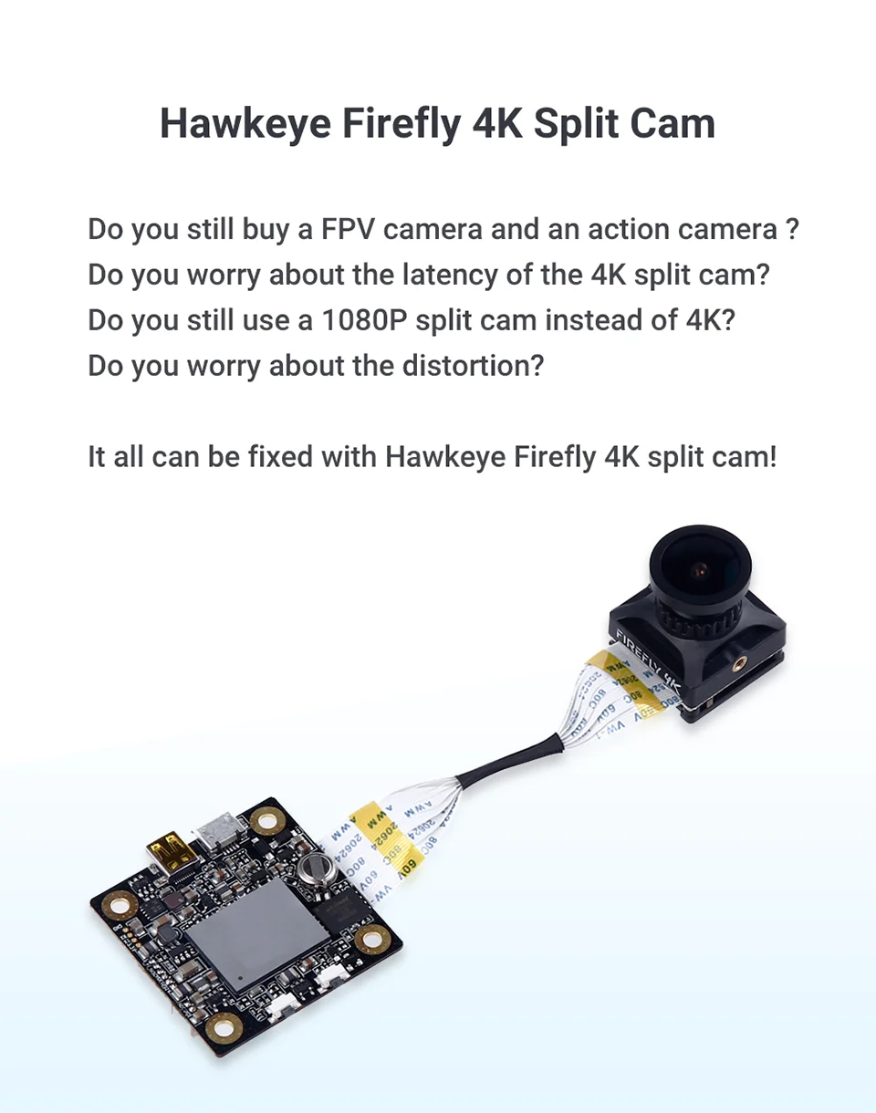 Камера Hawkeye Firefly раздельная 4K 160 градусов HD|Детали и аксессуары| |