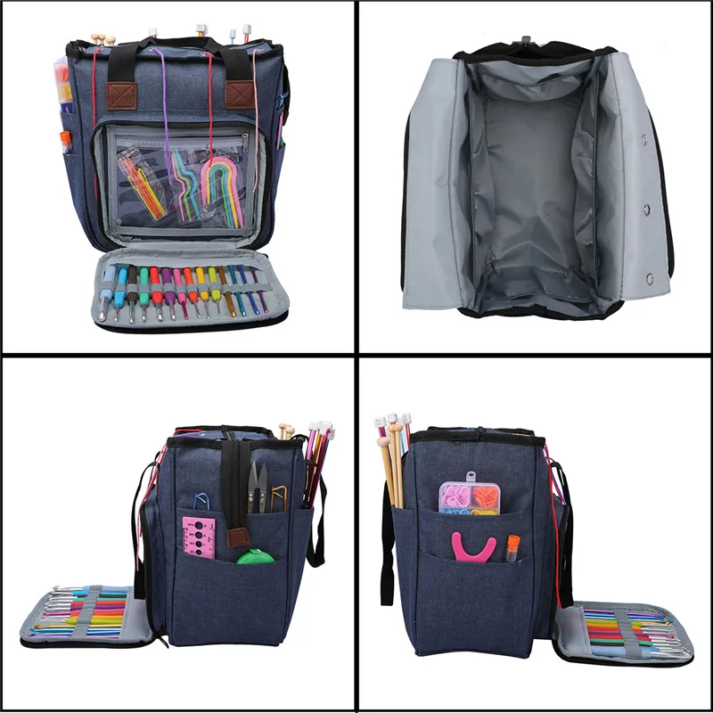 Сумка для хранения вязаной пряжи шерстяная сумка вязания крючком вязальные иглы