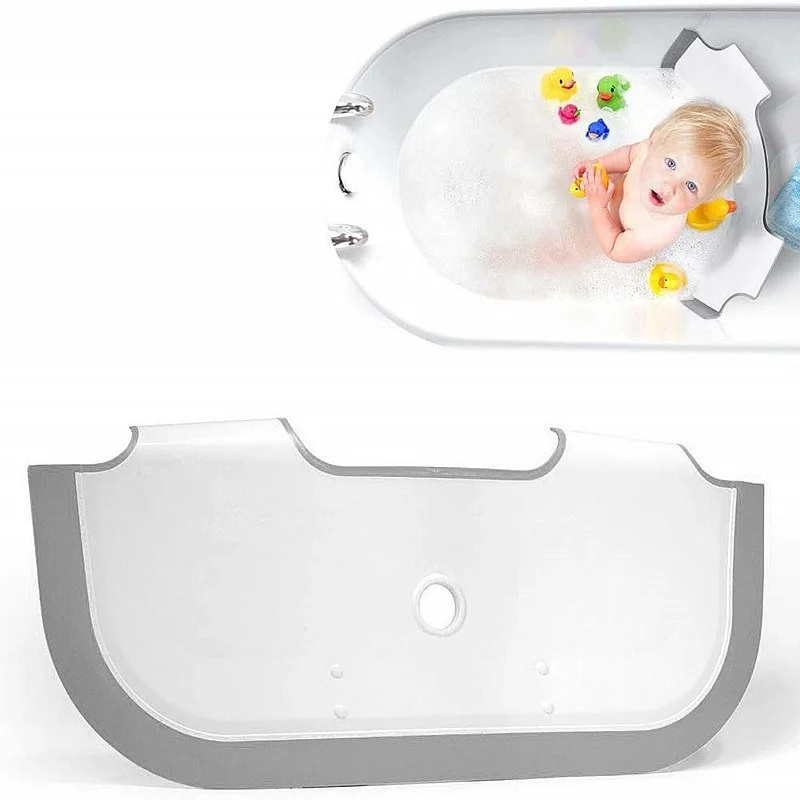 Portable PP Baby Shower Bathtub Dam Adjustable Baby Bath Accessories Save Water Baffle Silicone Suction Cup Bathtub Separator