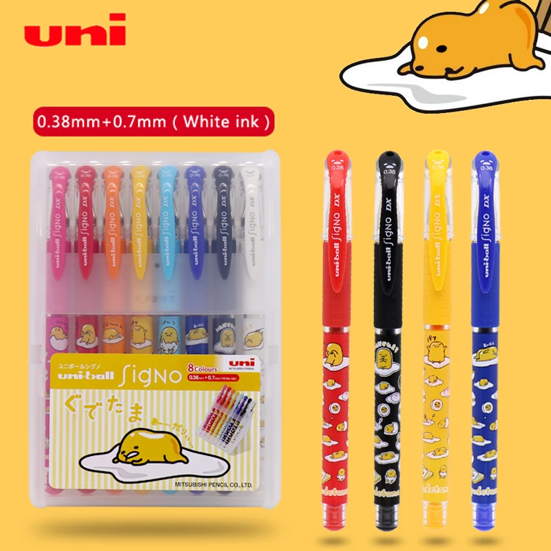 

Цветная гелевая ручка Uni UM-181GU, набор из 8 цветов, гелевая ручка с яичным желтком, милая, со сменным сердечником для студентов, 0,38 мм