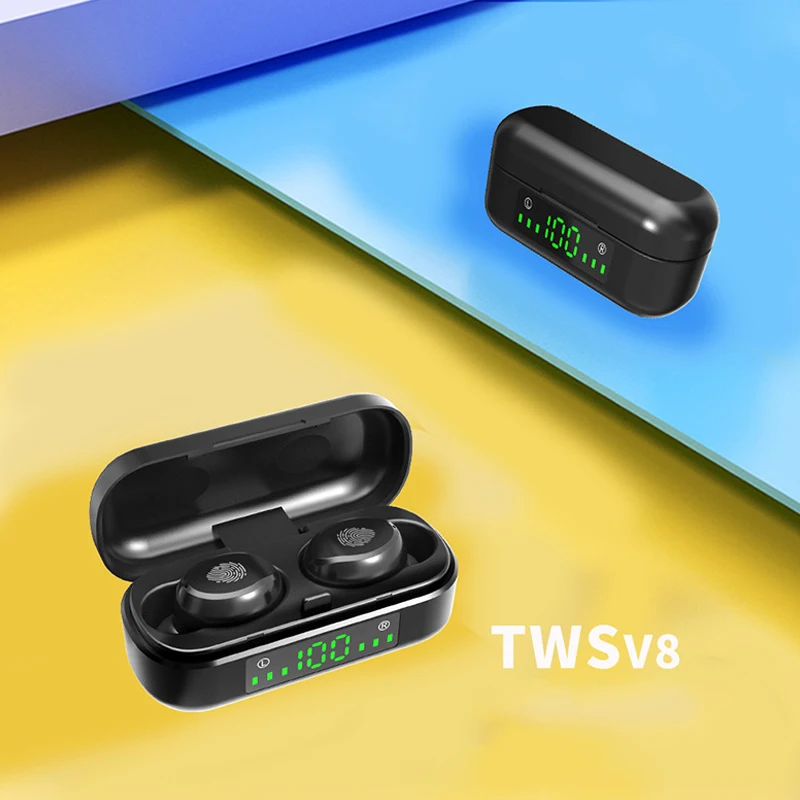 YEINDBOO V8 Tws Наушники Беспроводные Bluetooth 5,0 наушники мини наушники с микрофоном зарядная коробка спортивная Гарнитура для смартфона