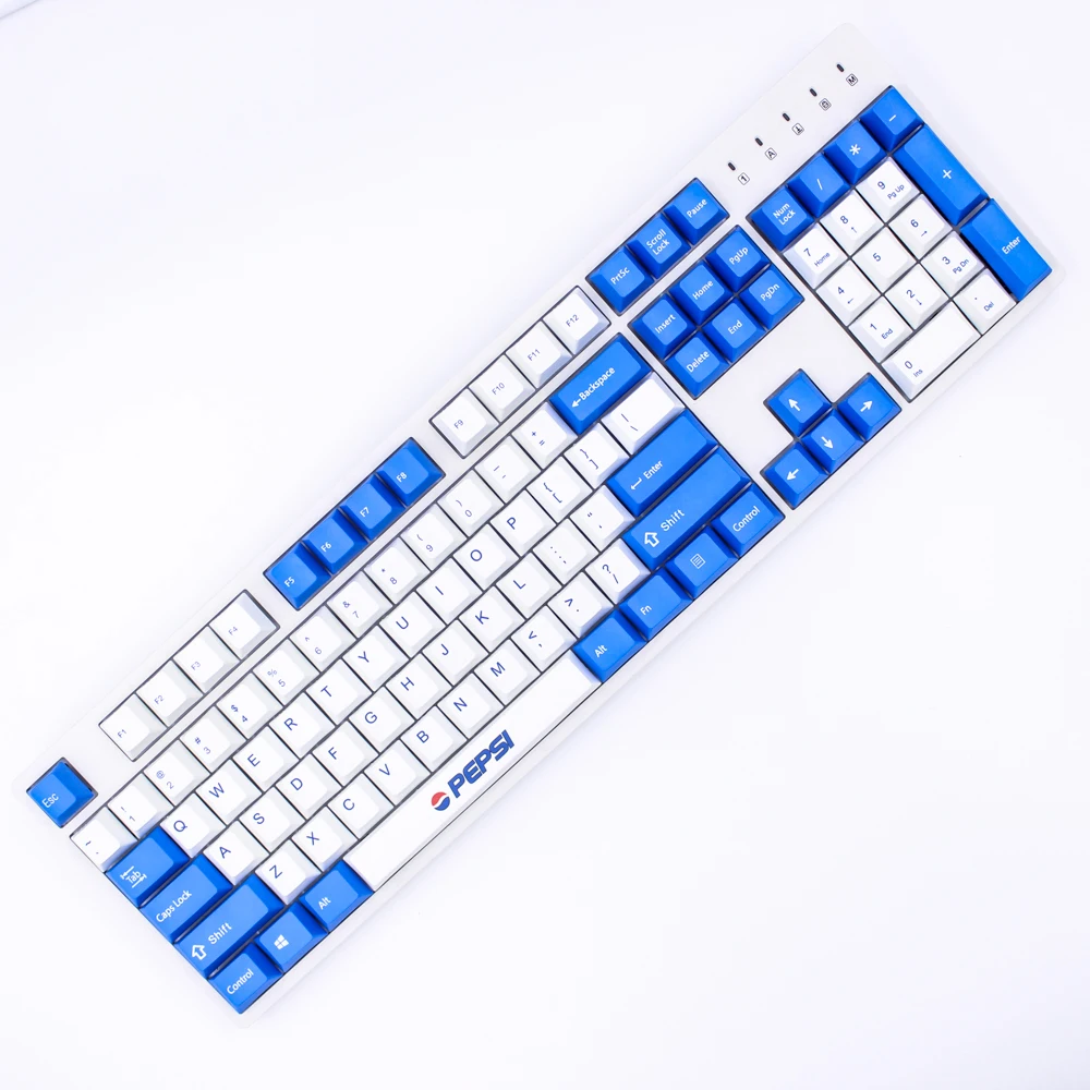 MP краситель-сублимированный PEPSI keycap 87/108 клавиш толстые клавишные колпачки pbt выключатель MX Cherry/NOPPOO/Флик механическая клавиатура колпачка