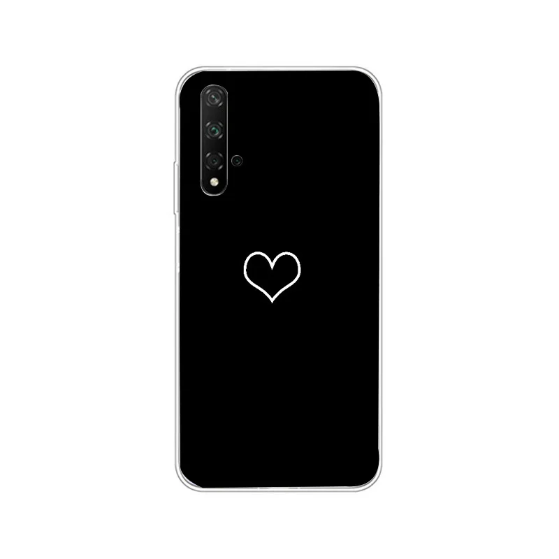 Прозрачный чехол для телефона Huawei P30 Lite p20 pro nova 5t P smart 2019 Honor 10 20 8X Lover Heart | Мобильные