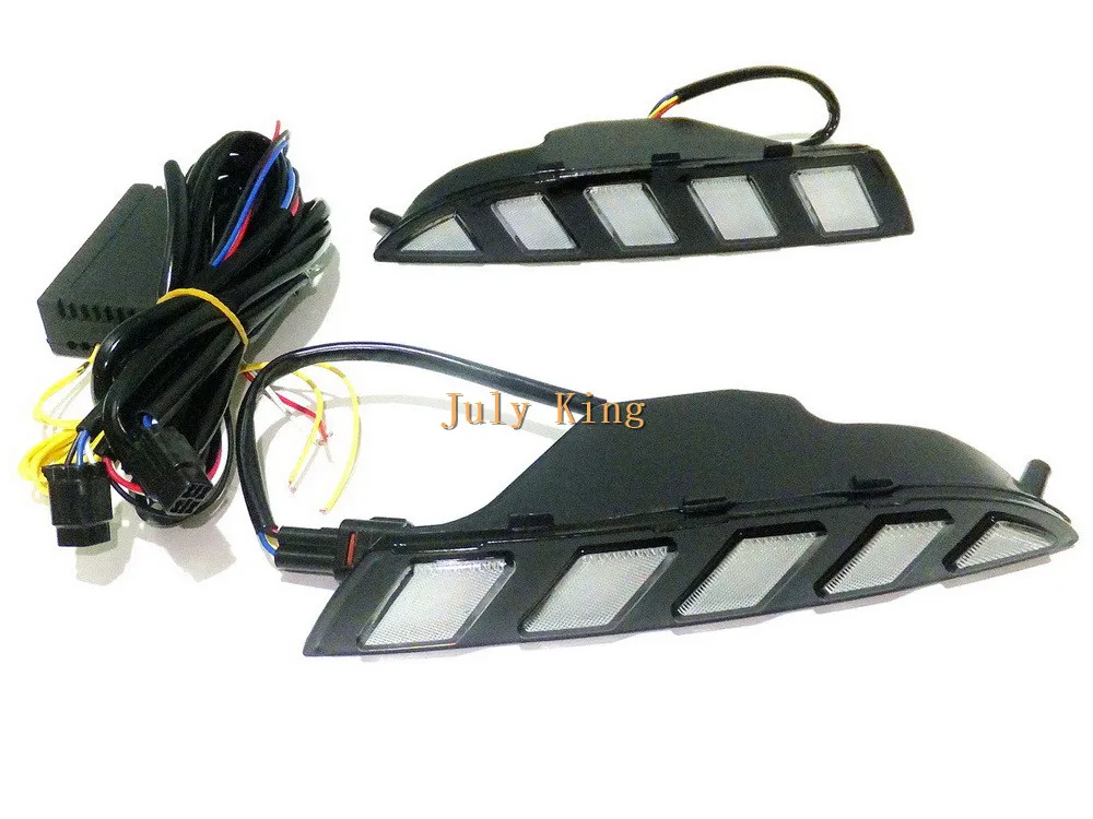 July King светодиодный чехол для дневных ходовых огней для VW scirocco 2008-14, Белый DRL+ Ice Blue Night DRL+ желтый стример поворотников