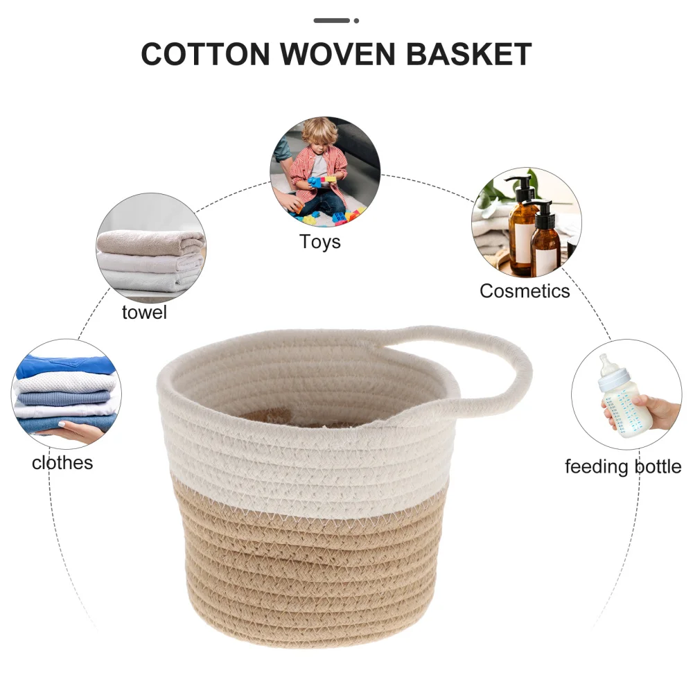 

1Pc Storage Basket Hand-woven Hanging Basket Gift Sundries Storage Holder