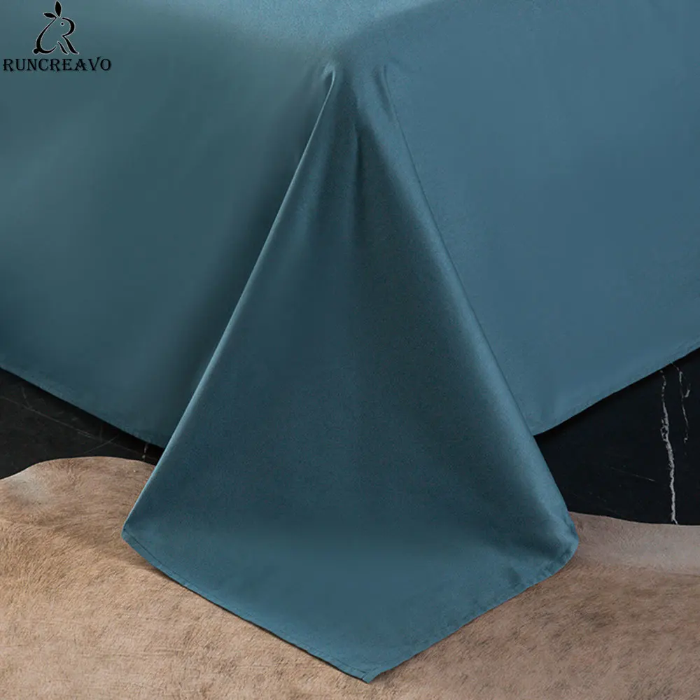 Комплект постельного белья темно-синего цвета с вышивкой из египетского хлопка |