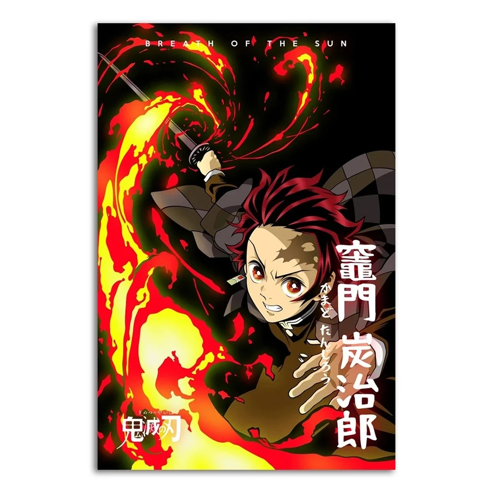 

Wall Artwork Janpanese Anime Home Decor Demon Slayer Canvas Paintings Tanjiro Pictures HD Print Modular Poster For Living Room