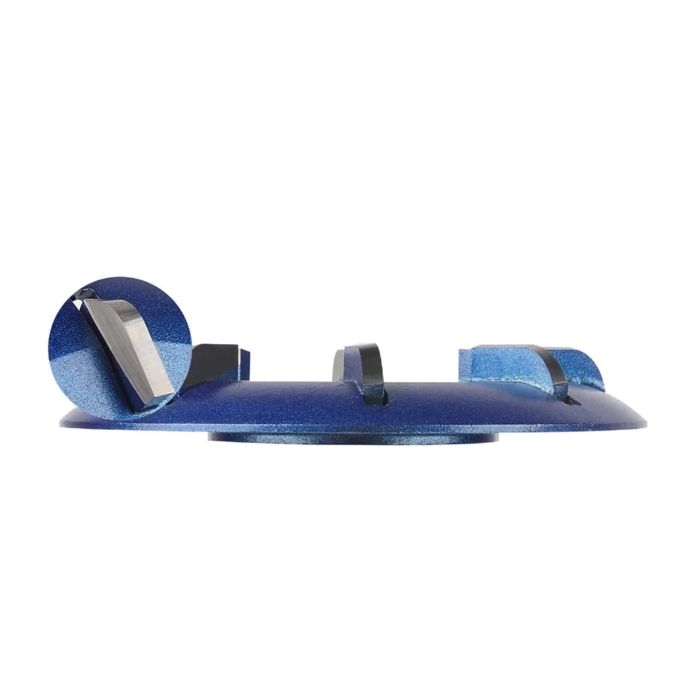 

DANIU 90mm 8 Teeth Wood Turbo Carving Disc Flat Tooth Grinding Round Tea Tray Angle Manual Grinder Accessories Blue/Black