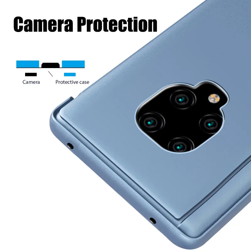 Прозрачный умный зеркальный чехол для Xiaomi Redmi Note 8 Pro K20 K30 6 6a 7 Mi A1 A2 A3 SE 9 Lite Max 3