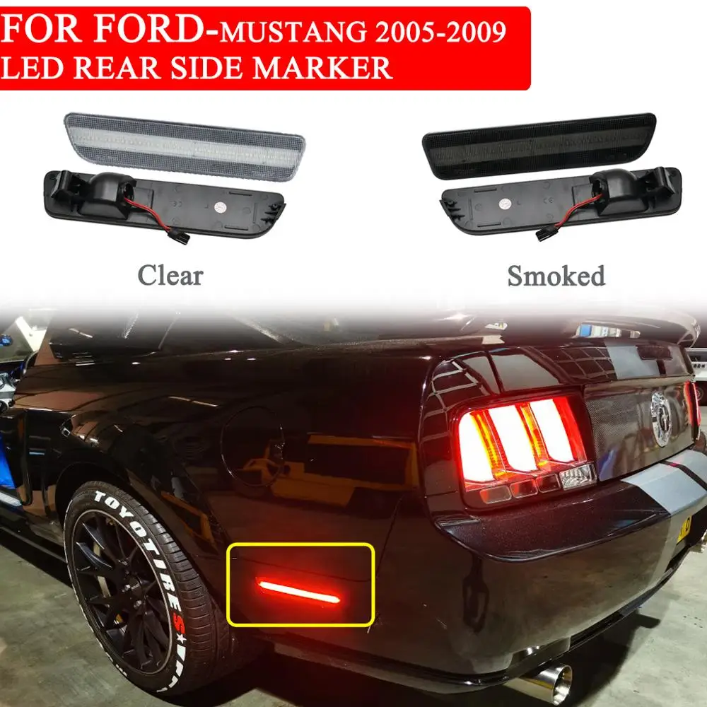 2 шт. светодиодные фонари для Ford Mustang 2005 2009 год автомобиль красный светодиодный
