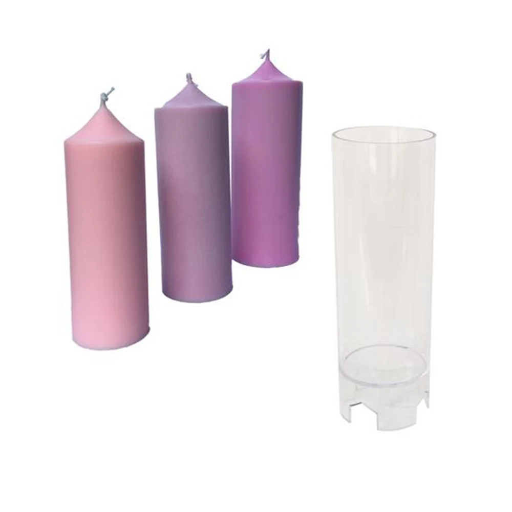 Форма для мыла в виде свечи ручной работы Пластиковая форма цилиндра с плоской