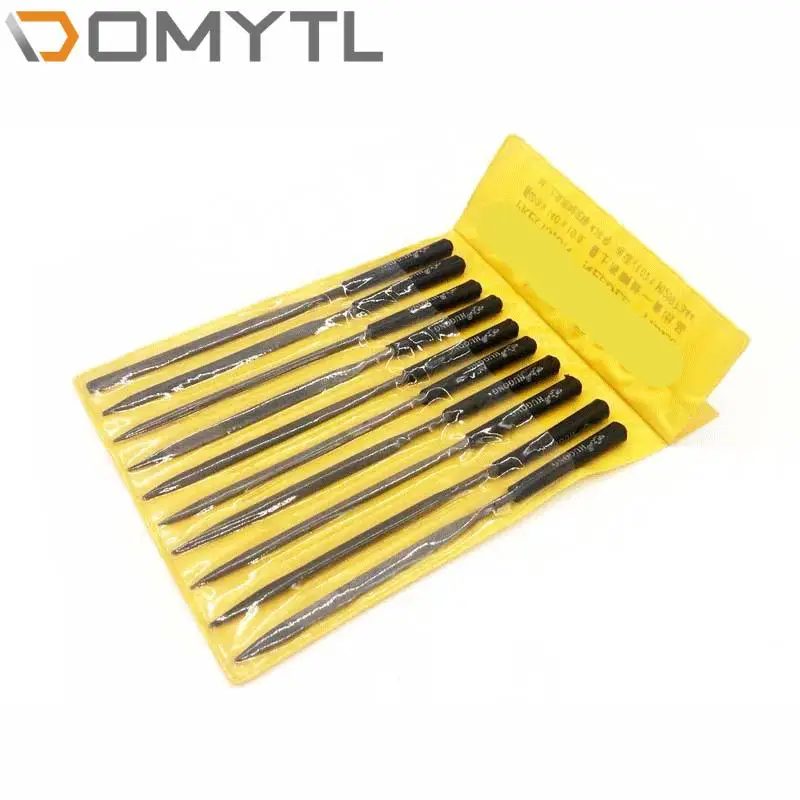 

140 160 180mm 10-Piece Metal Needle File Set For Glass Stone Jeweler Diamond Wood Polishing T12 Steel Hand Tools