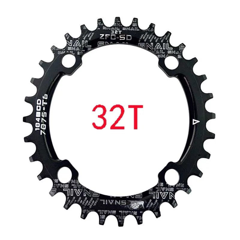 Велосипедное колесо MTB, круглая звездочка, 32 T/34 T/36 T/38 T/40 T/42 T, зубчатая звездочка, велосипедное кольцо, круг, шатун, велосипедные части - Цвет: black 32T