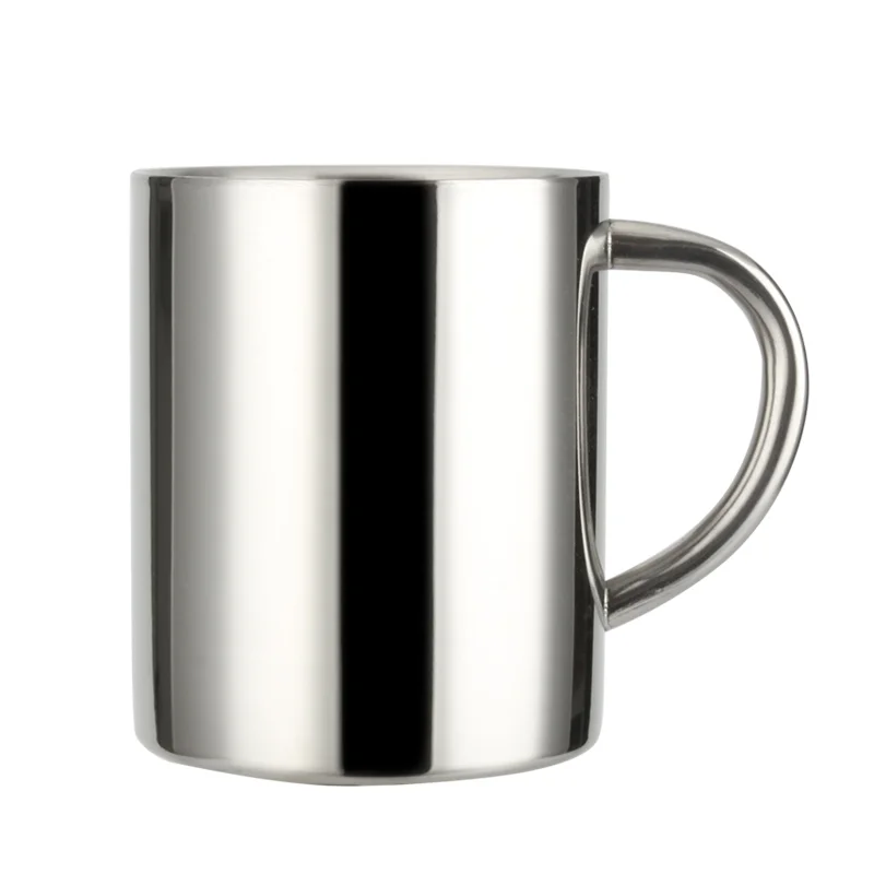 

Thickened 304 Stainless Steel Water Cup, Mug With Handle, Double-layer Insulation Cup, Children Milk Cup, Tea, Coffee, Cola Cup