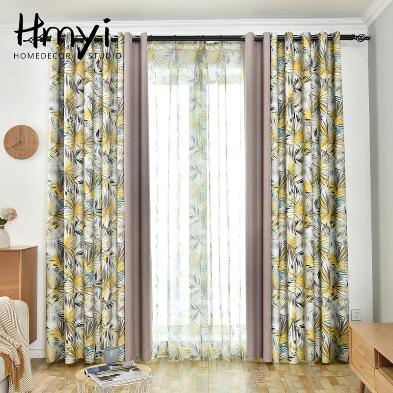 Американский пасторальный цветочный вышитые шторы для гостиной занавески окон