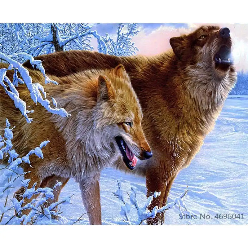 Картина по номерам рамки Раскраска домашний декор картины Животное украшение