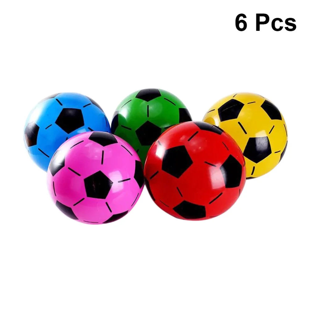 

6PC PVC Football Colorful Inflatable Children Kids for Party Supplies DecorRandom Color