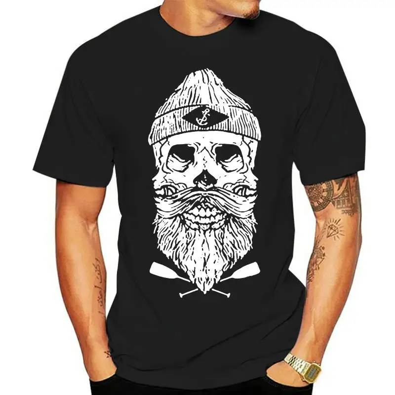 

Vintage Cool Nautical Skull Anchor Beard Men'S T Shirt