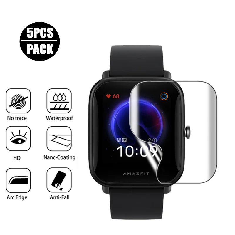 5 шт. Защитная пленка для экрана Huami Amazfit Bip U/Bip U Pro/Bip S/Bip Lite POP мягкая из