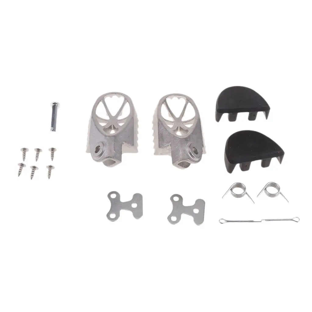 

Footrest Footpegs with Rubber Guard For Pit Dirt Bike Yamaha PW50 PW80 TW200