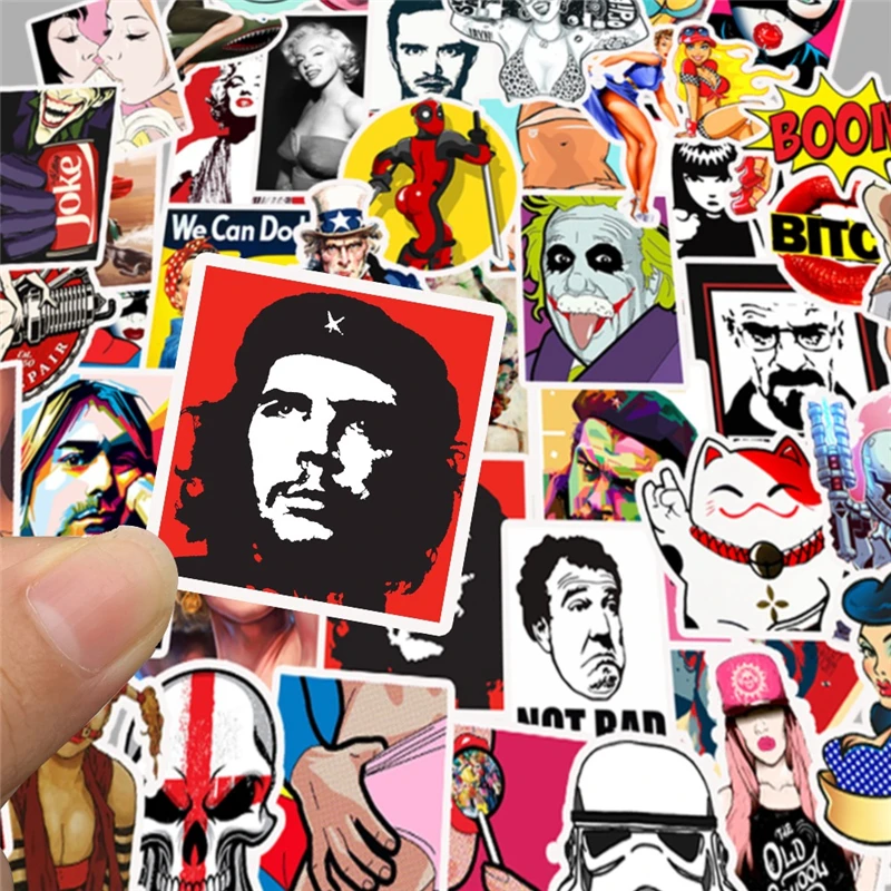 50 шт. простые смешанные граффити наклейки бутылки с водой Автомобили Мотоциклы
