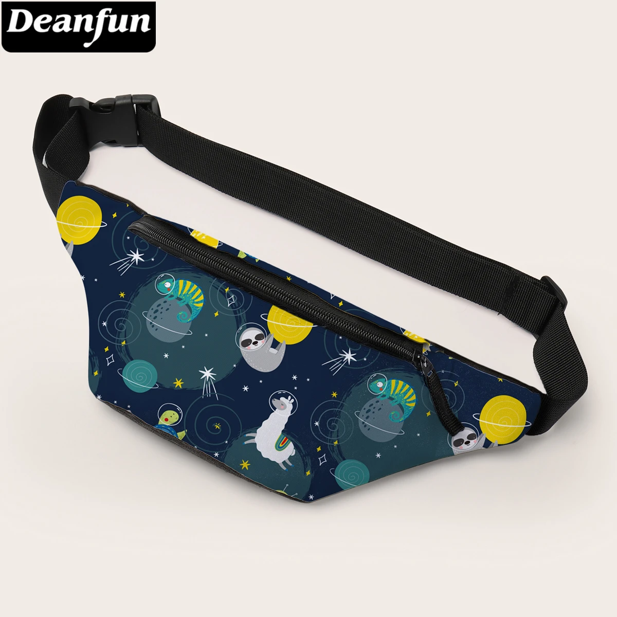 Поясная Сумка Deanfun с принтом ленивой ламы забавная сумка регулируемым ремнем