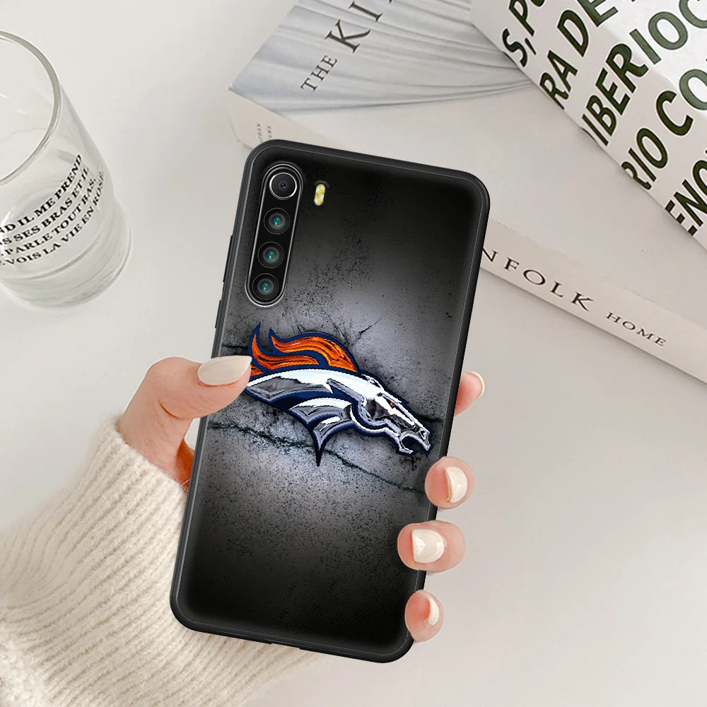 

Denver Bronco American Football Phone Case For Xiaomi Redmi Note 7 8 8T 9 9S 4X 7 7A 9A K30 Pro Ultra black Back 3D Hoesjes