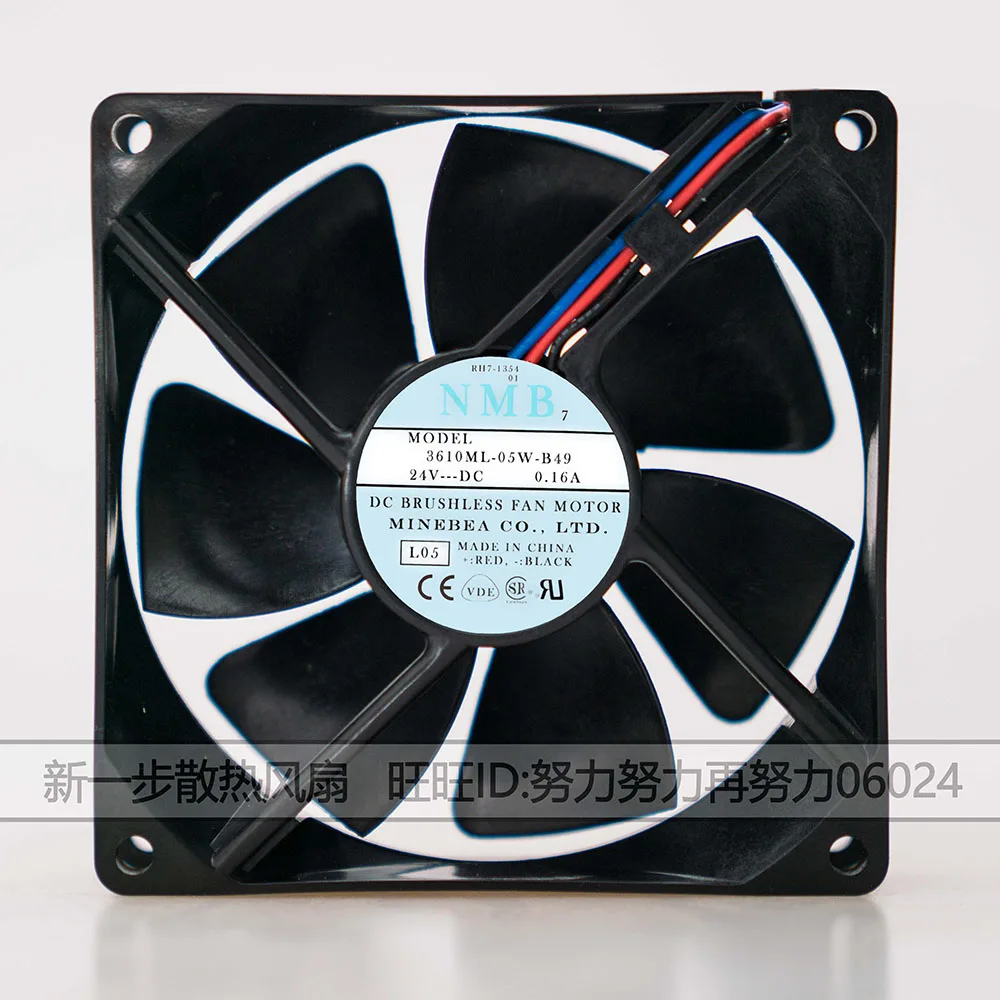 

For NMB 3610ML-05W-B49 9225 9025 9cm DC 24V 0.16A For Fanuc series 16/18 TA, MA, TB, MB, TC, MC cooling fan