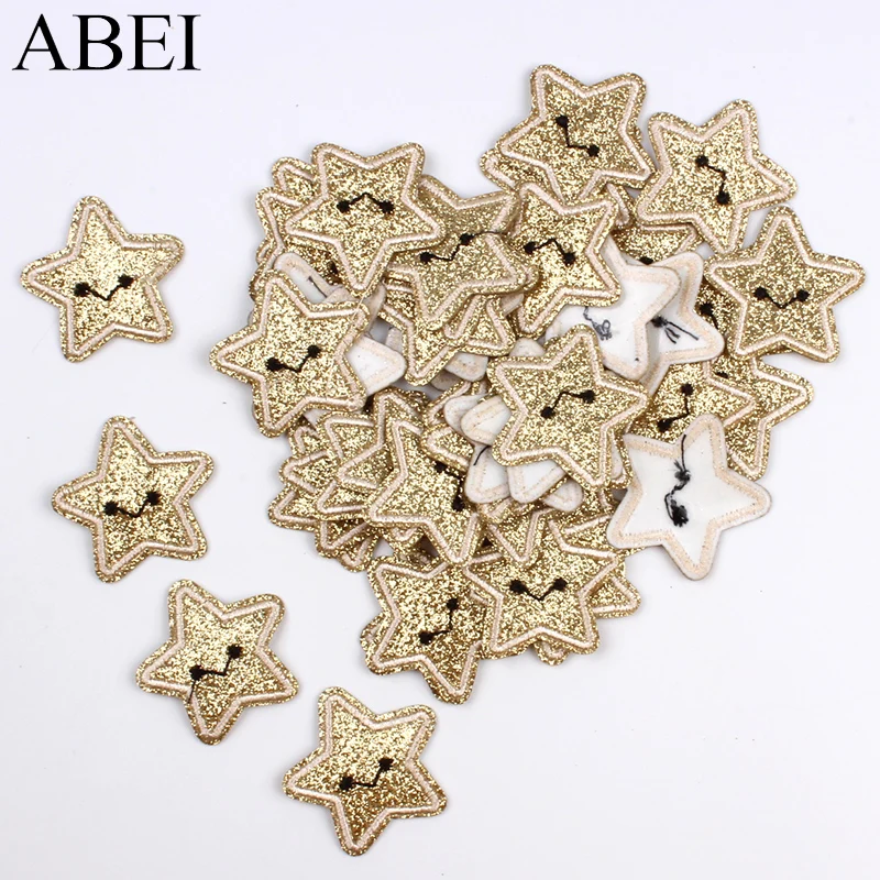 10 шт. золотые блестящие нашивки со звездами наклейки для одежды сумок обуви