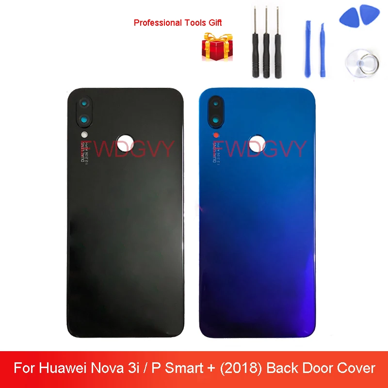 

Original New Glass Back Cover For Huawei Nova 3i Battery Rear Housing Protective Door Mobile Phone Case For P Smart + (2018)