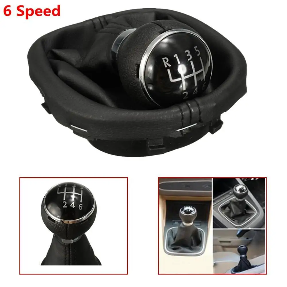 

50% HOT SALES!!! 6 Speed Car Gear Shift Knob Levered Shifter Gaiter Boot Suitable for Touran 2003-2010