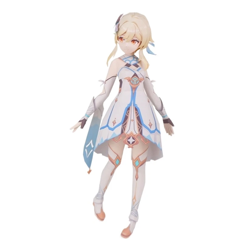 Game Genshin Impact Character 3D DIY Paper Model Figure Stand Plate Desk Decor Barbara Paimeng Anime Standing Sign Gifts | Игрушки и