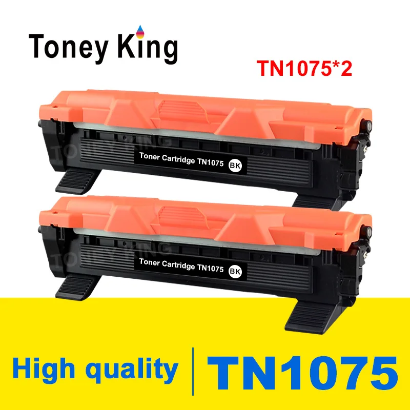 

Toney King 2 PCS Toner Cartridge TN1075 TN 1075 Compatible for Brother HL-1110 1112 DCP-1510 1512R MFC-1810 Printer With Chip