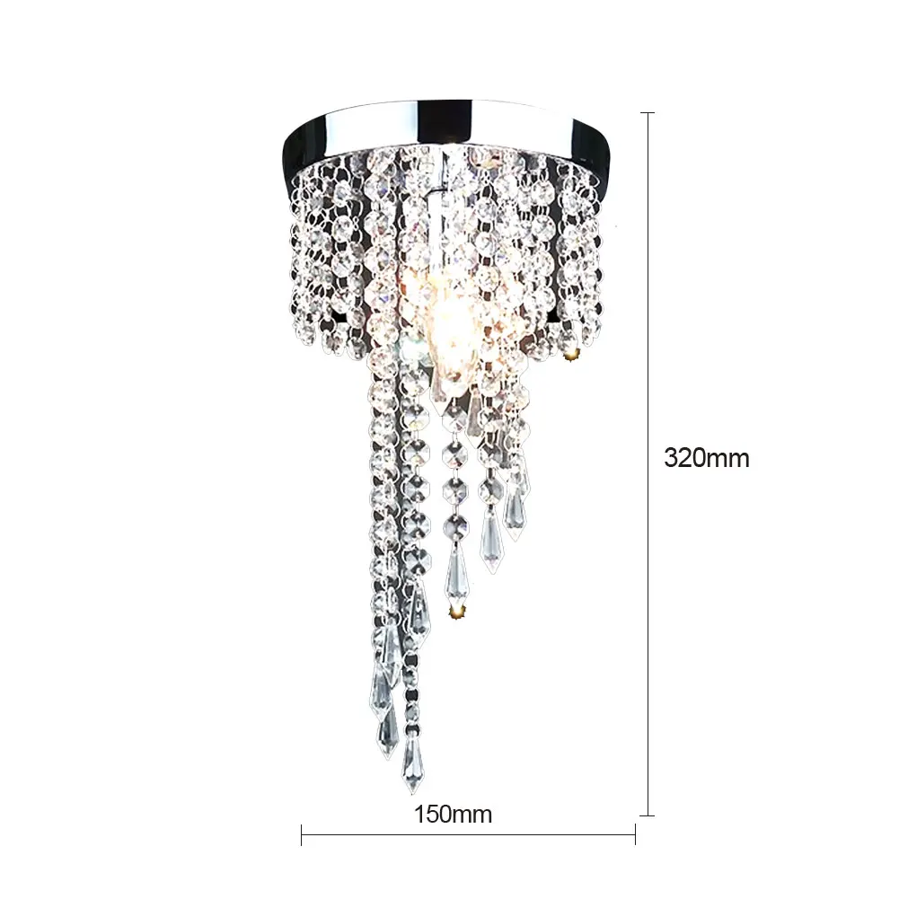 Lámpara de araña de cristal simple moderna, iluminación led de alta calidad, candelabro de cristal LED E14 220V, lustre colgante