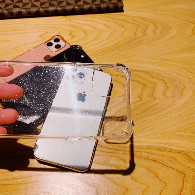 360 градусов подушка безопасности DropProof Блестящий Прозрачный мягкий силиконовый